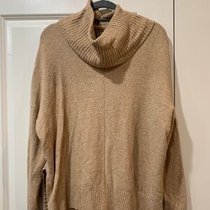 Women’s Tan Turtleneck Sweater